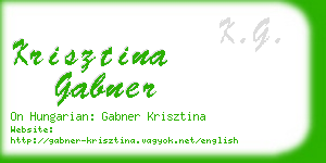 krisztina gabner business card